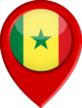 Perno di posizione Senegal Africa Bandiere 