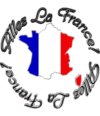 Carte - Drapeau Allez La France Francés Mensajes 