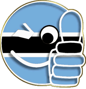 Smiley - OK Botswana Africa Flags 