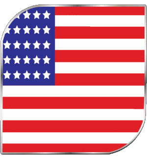 Square U.S.A - National America Flags 