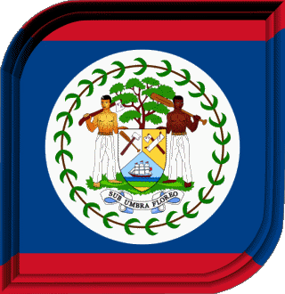 Square Belize America Flags 