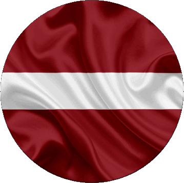 Runde Lettland Europa Fahnen 