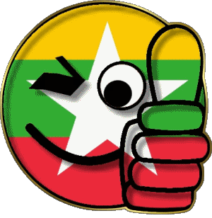 Smiley - OK Birmanie Asie Drapeaux 