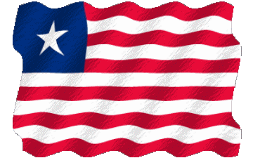 Ondulation Libéria Afrique Drapeaux 