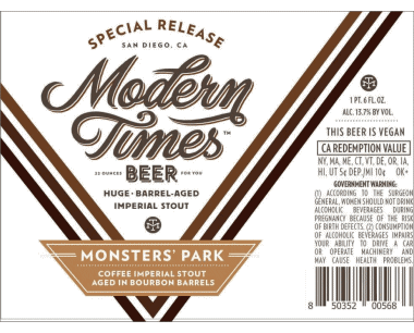 Monsters' park-Monsters' park Modern Times USA Cervezas Bebidas 