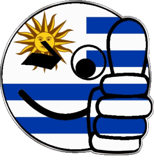 Smiley - OK Uruguay America Flags 
