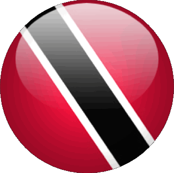 Rond Trinité et Tobago Amériques Drapeaux 