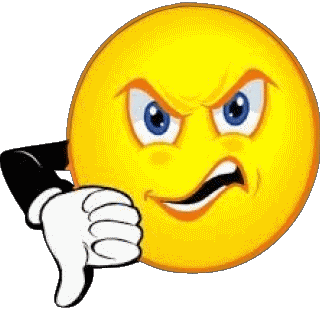 Malo - Pulgares abajo Emoticonos Mensajes 