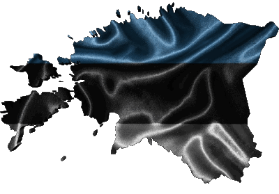 Karte Estland Europa Fahnen 