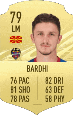 Enis Bardhi Macedonia F I F A - Jugadores  cartas Vídeo Juegos Multimedia 