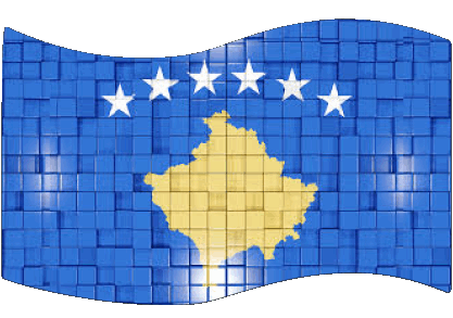 Rechteck Kosovo Europa Fahnen 
