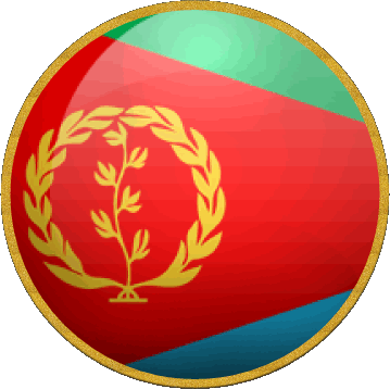 Rond Erythrée Afrique Drapeaux 