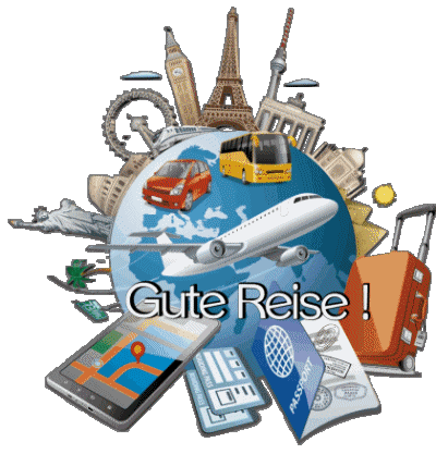 02 Transparent Background Gute Reise German Messages 