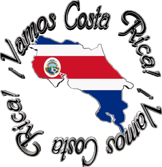 Bandera Vamos Costa Rica Español Mensajes 