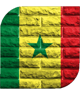 Quadrato Senegal Africa Bandiere 