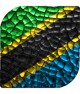 Carré Tanzanie Afrique Drapeaux 