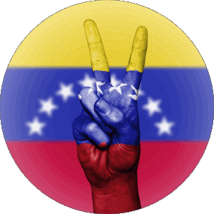Runde Venezuela Amerika Fahnen 