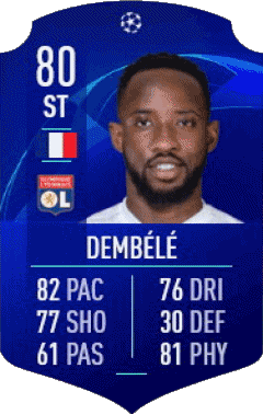 Moussa Dembélé Frankreich F I F A - Karten Spieler Videospiele Multimedia 