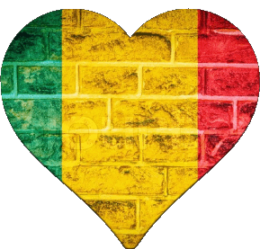Herz Mali Afrika Fahnen 