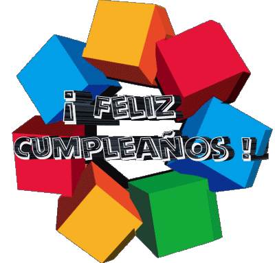 004 Transparent Background Abstracto - Geométrico Feliz Cumpleaños Spanish Messages 