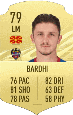 Enis Bardhi Macédoine F I F A - Joueurs Cartes Jeux Vidéo Multi Média 