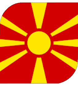Square Macedonia Europe Flags 
