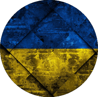 Rond Ukraine Europe Drapeaux 