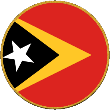 Rond Timor Oriental Asie Drapeaux 