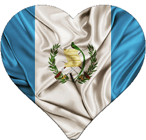 Coeur Guatemala Amériques Drapeaux 