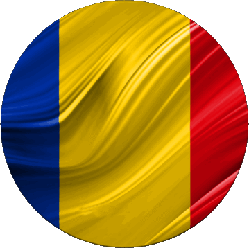 Round Romania Europe Flags 