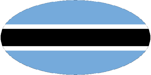 Various Botswana Africa Flags 