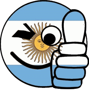 Smiley - OK Argentine Amériques Drapeaux 
