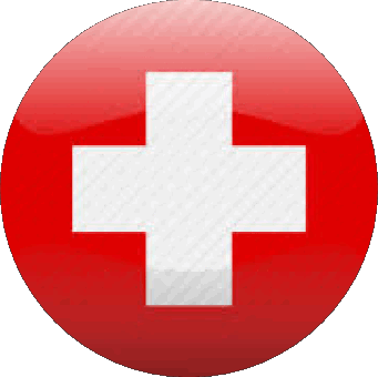 Runde Schweiz Europa Fahnen 