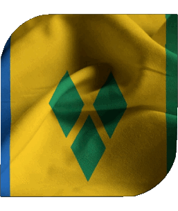Carré Saint Vincent et les Grenadines Amériques Drapeaux 