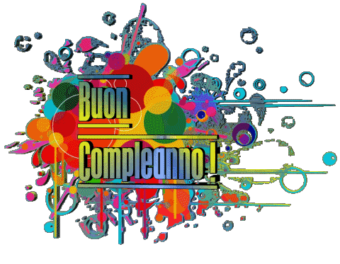 008 Sfondo trasparente Astratto - Geometrico Buon Compleanno Italiano Messagi 