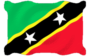 Ondulación Saint Kitts y Nevis América Banderas 