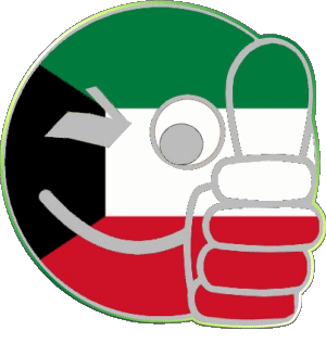 Smiley - OK Kuwait Asien Fahnen 