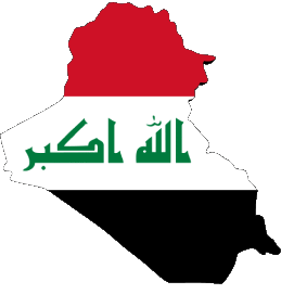 Karte Irak Asien Fahnen 