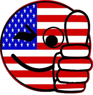 Faccina - OK U.S.A - Nazionale America Bandiere 