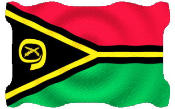 Waving Vanuatu Oceania Flags 