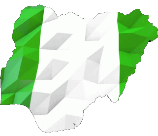 Carta Geografica Nigeria Africa Bandiere 