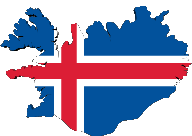 Map Iceland Europe Flags 
