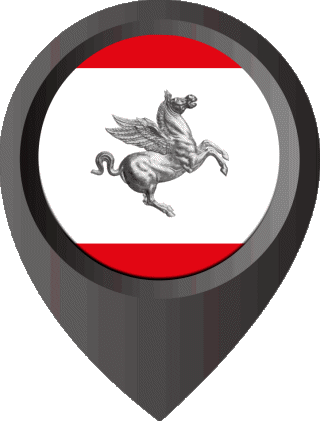 Location Pin Toscana Italy Europe Flags 
