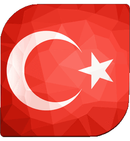 Quadrato Turchia Asia Bandiere 