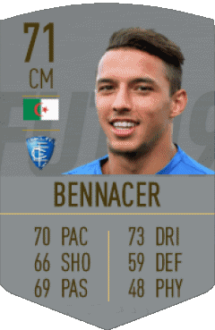 Ismaël Bennacer Algerien F I F A - Karten Spieler Videospiele Multimedia 