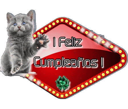 004 Animales Feliz Cumpleaños Spagnolo Messagi 