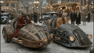 Epic Steampunk Vehicule A.I Mix Humor -  Fun 