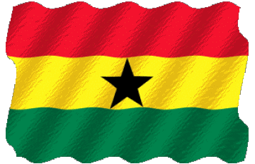 Ondulation Ghana Afrique Drapeaux 