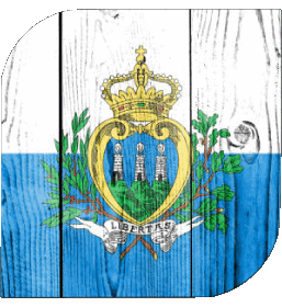 Carré Saint Marin Europe Drapeaux 