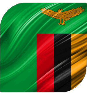 Quadrato Zambia Africa Bandiere 